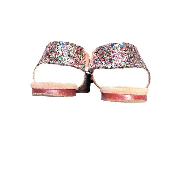 Bimba y Lola Glitter Sling Back Flats Pointed Toe Made In Spain EU 38 US 7.5 - Picture 6 of 10
